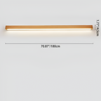 Væglampe i massivt træ med LED-lys - japansk stil