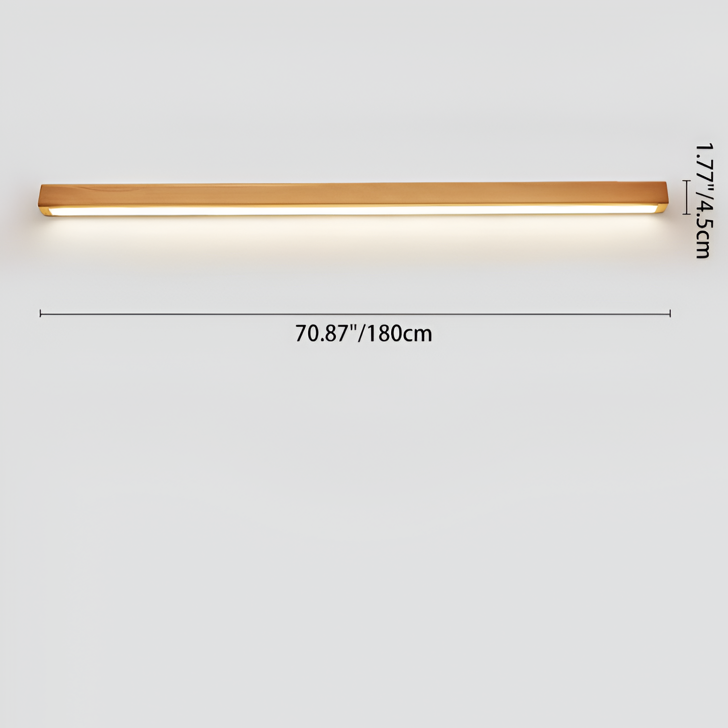 Væglampe i massivt træ med LED-lys - japansk stil