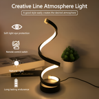 Minimalistisk Spiral Bordlampe - Dæmpbar