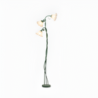 Blomstret buet gulvlampe - justerbar