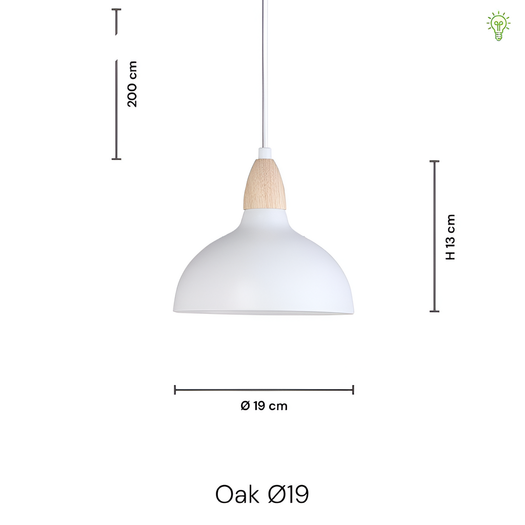 Petroleum Blå Oak Pendel - Moderne Køkkenlampe