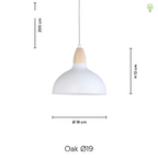 Petroleum Blå Oak Pendel - Moderne Køkkenlampe