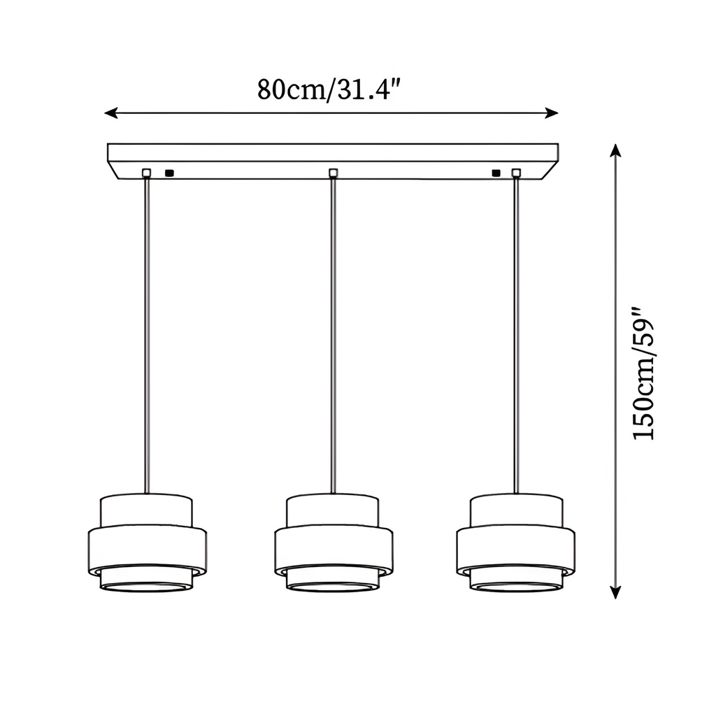 Tekstureret Minimalistisk Multi-lampe Pendel – Industriel
