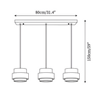 Tekstureret Minimalistisk Multi-lampe Pendel – Industriel