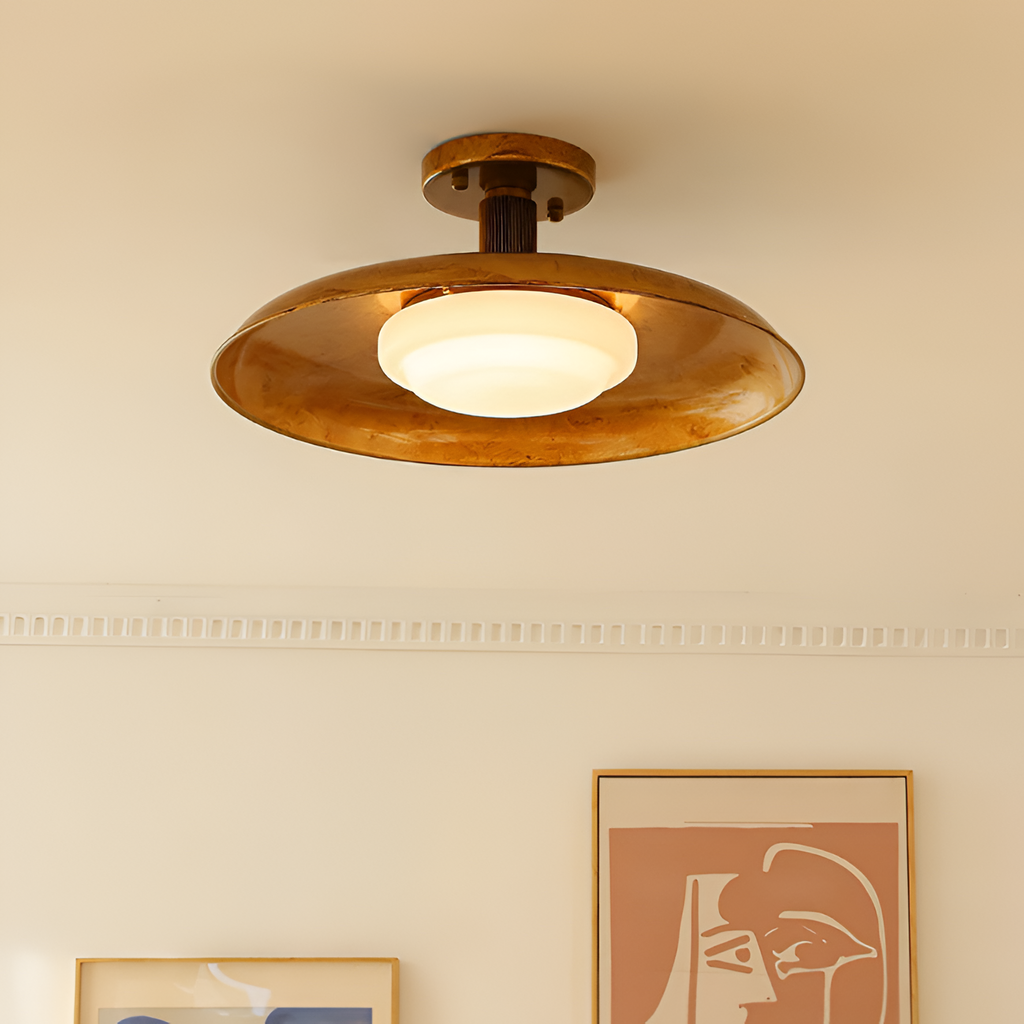 Antik Tekstureret Loftslampe - Minimalistisk
