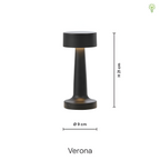 Verona Trådløs Guld LED Bordlampe - Transportabel Natlampe