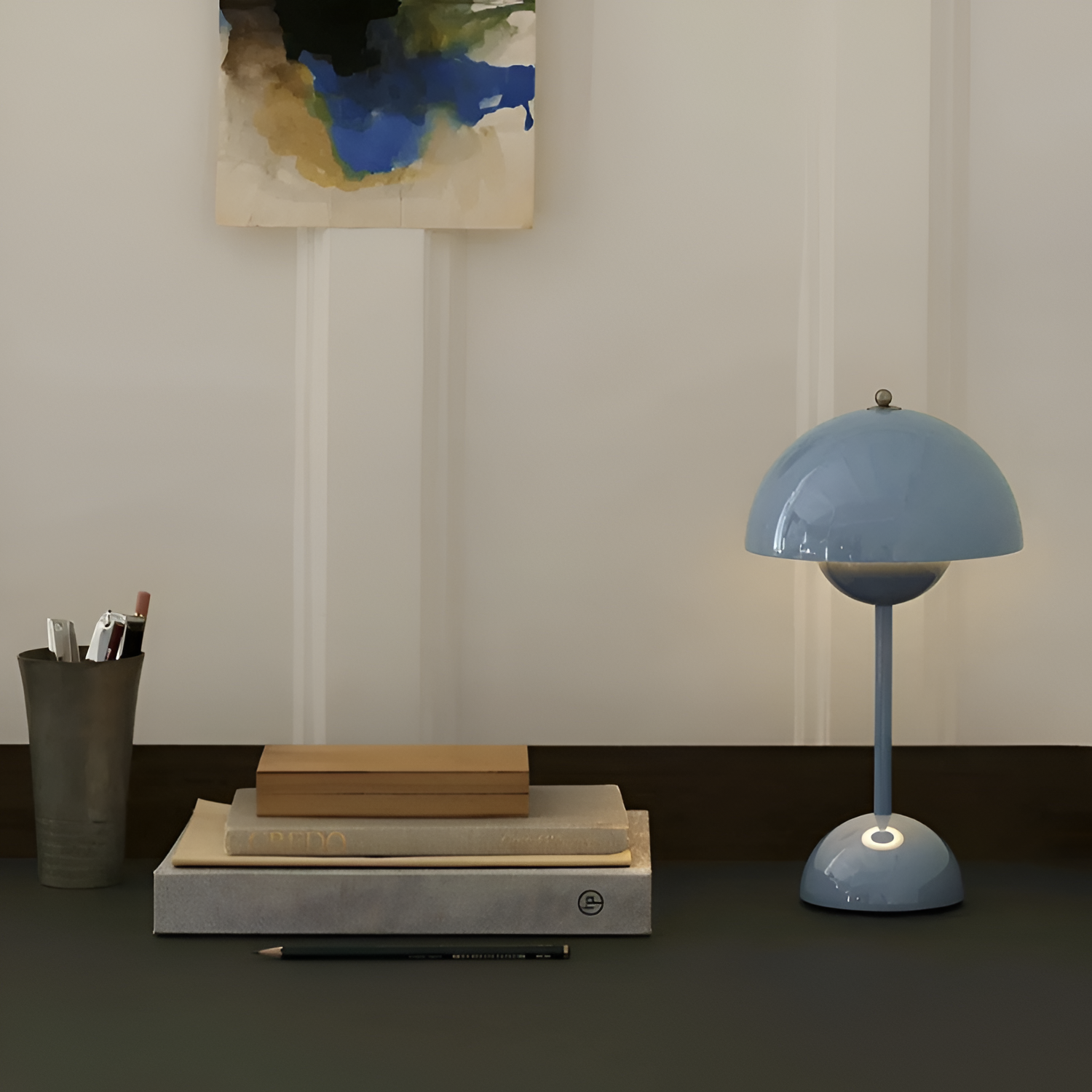 Minimalistisk Retro Kuppel Bordlampe - Ledningsfri