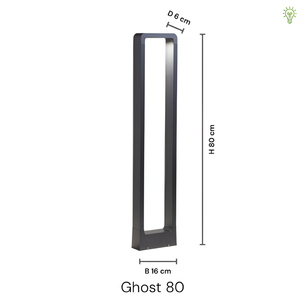 Ghost 80 Moderne Udendørs Stilampe - Havelampe