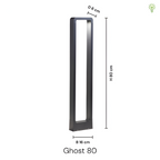 Ghost 80 Moderne Udendørs Stilampe - Havelampe