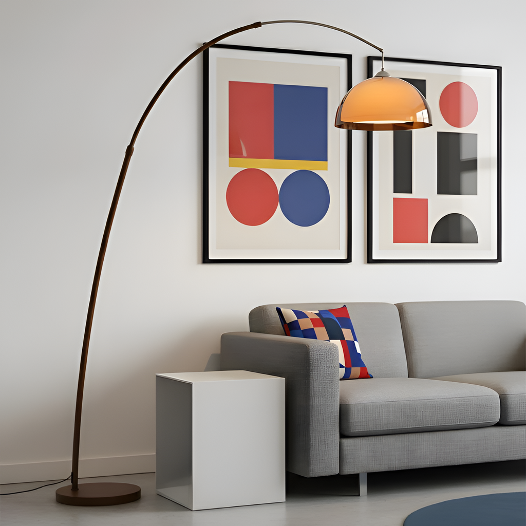 Mid-century Moderne Buegulvlampe - Justerbar