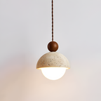 Minimalistisk Travertin Pendel - Snoet Ledning