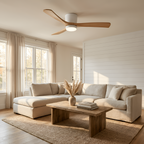 Nordisk Træ Loftsventilatorslampe - Justerbar