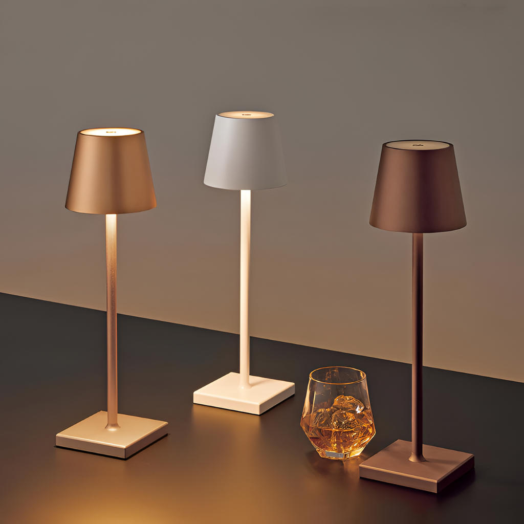 Minimalistisk Trådløs Bordlampe - Dæmpbar