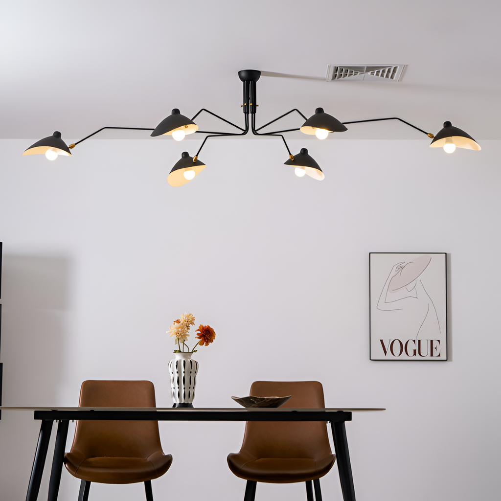 Moderne Lysekrone Med Flere Arme - Justerbar Belysning