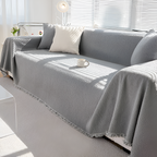 Minimalistisk Tekstureret Sofaovertræk - Ensfarvet