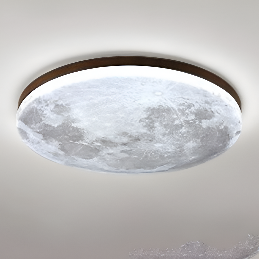 Minimalistisk loftslampe i måneform – indbygget
