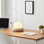 Skulpturel Travertin Bordlampe - Minimalistisk