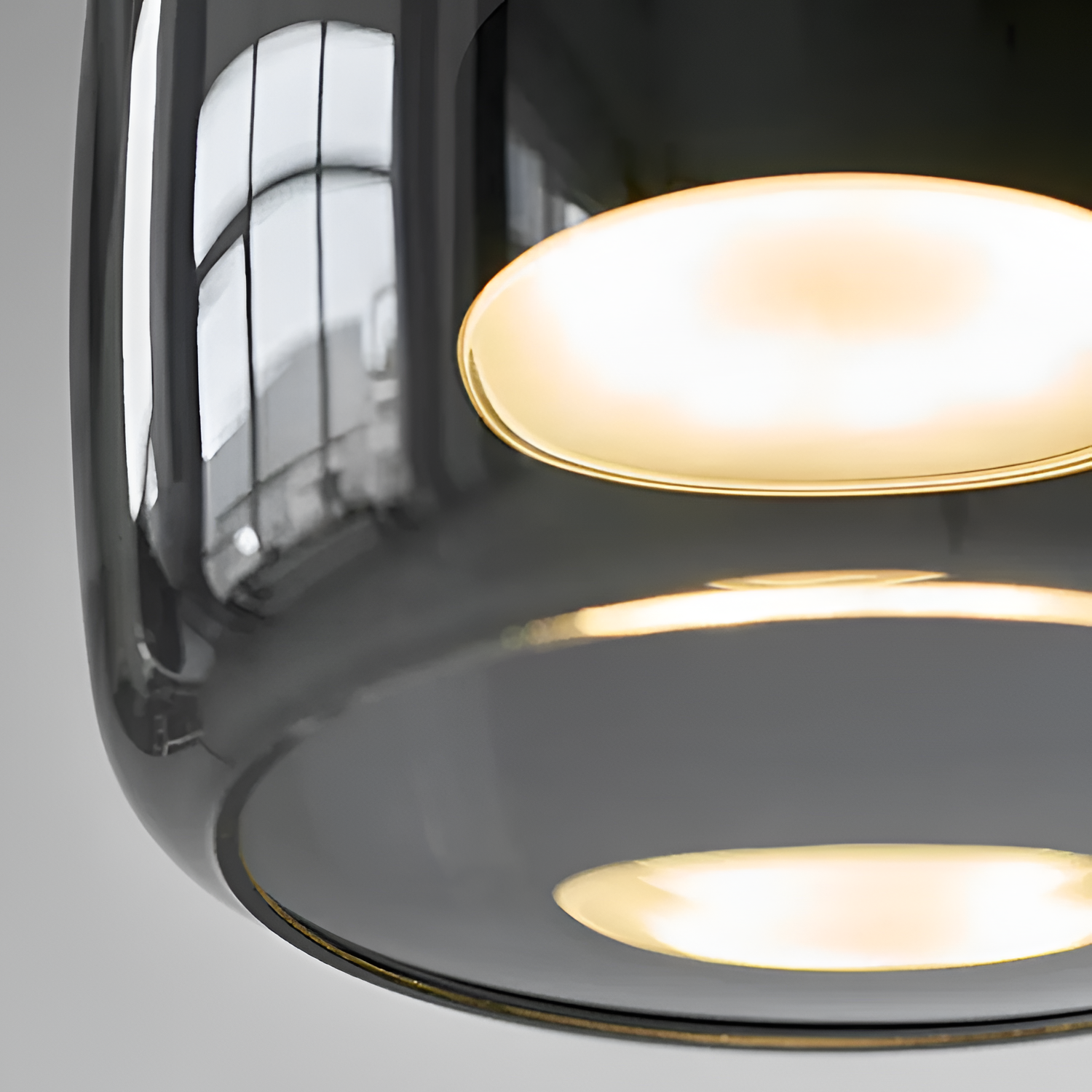 Røget Glas Pendellampe - Nordisk LED Hængelampe
