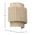 Væglampe med rattan-håndtag – LED-væglampe