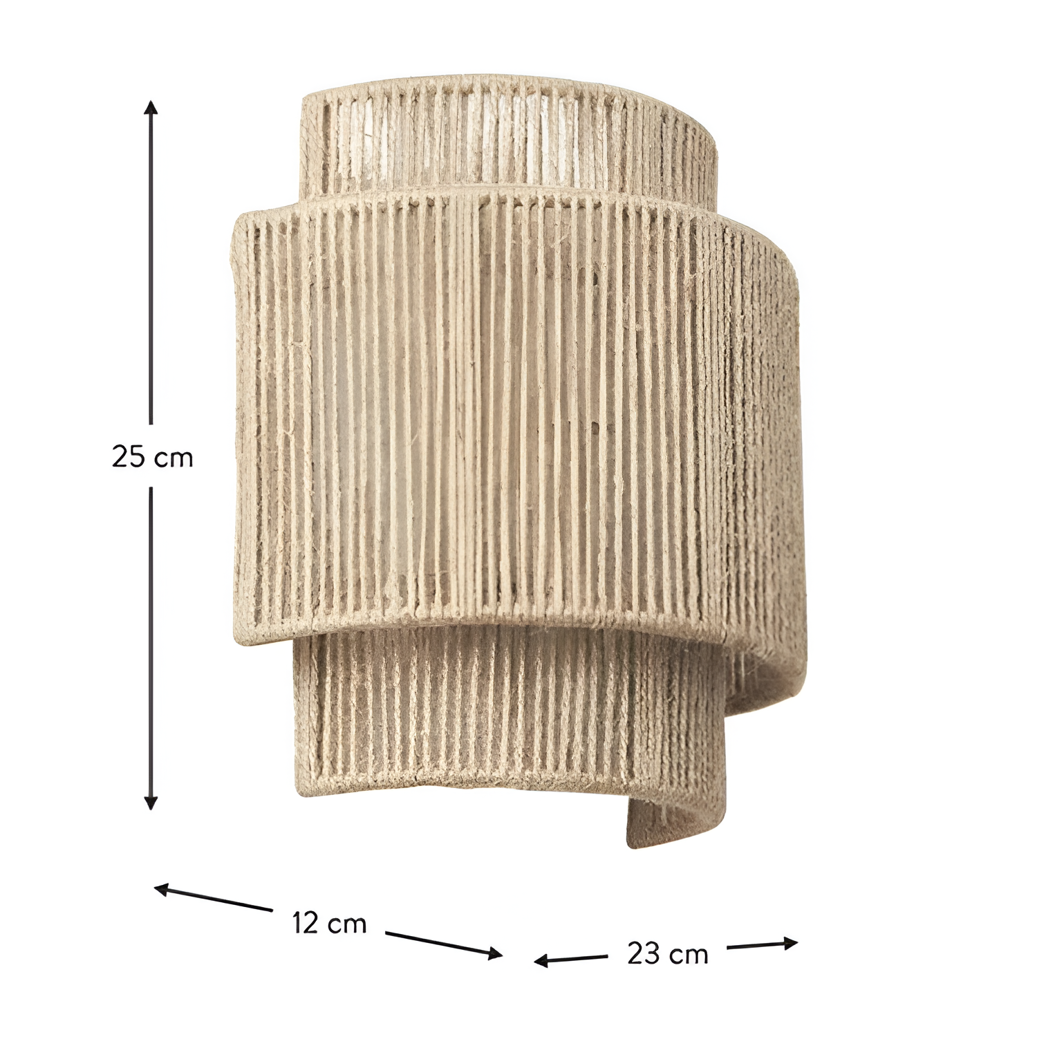 Væglampe med rattan-håndtag – LED-væglampe