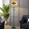 Antik floral gulvlampe - Med bordbakke
