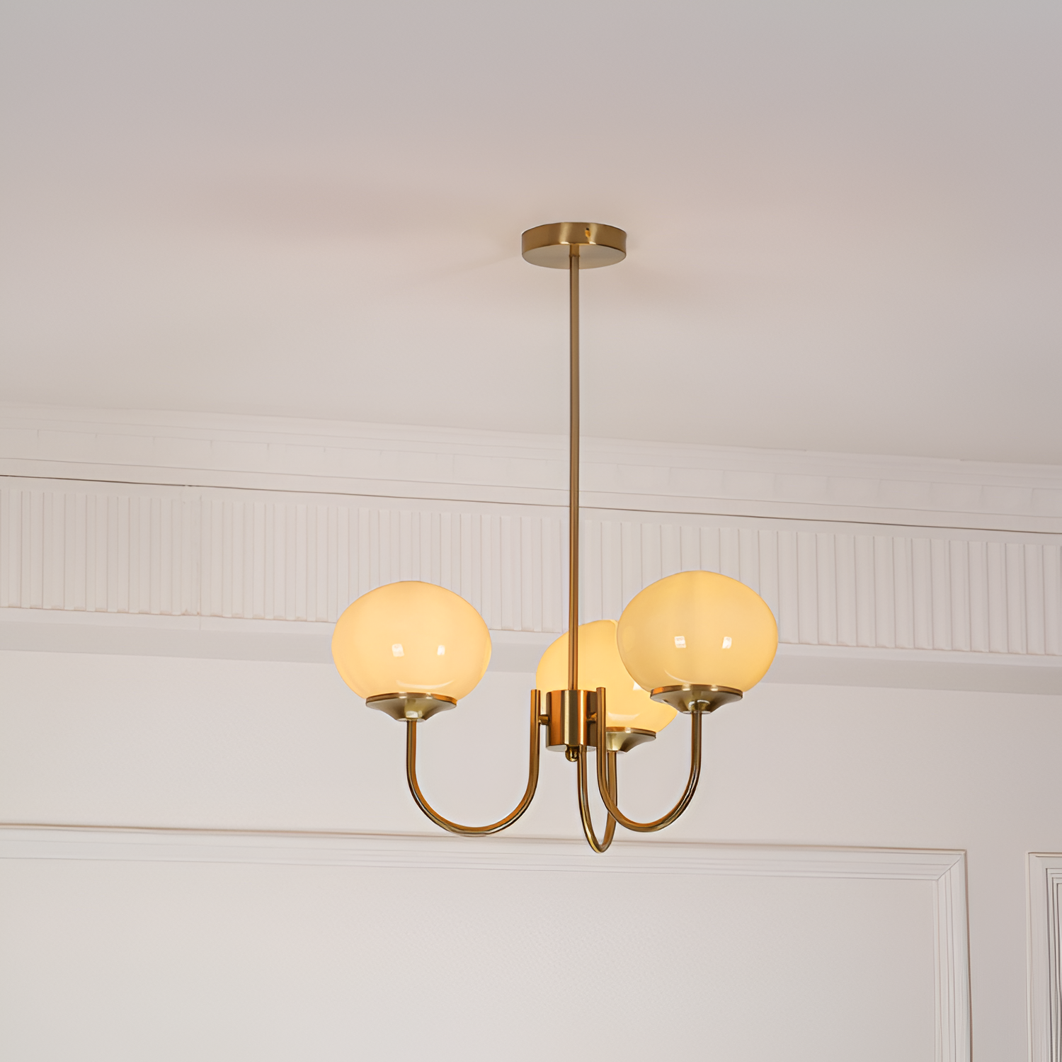 Mid Century Globe Lysekrone - Flere Lyskilder