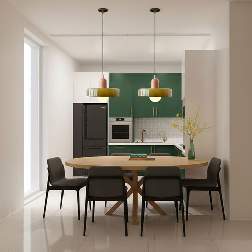 Bauhaus Farvet Pendellampe | Glas Og Metal