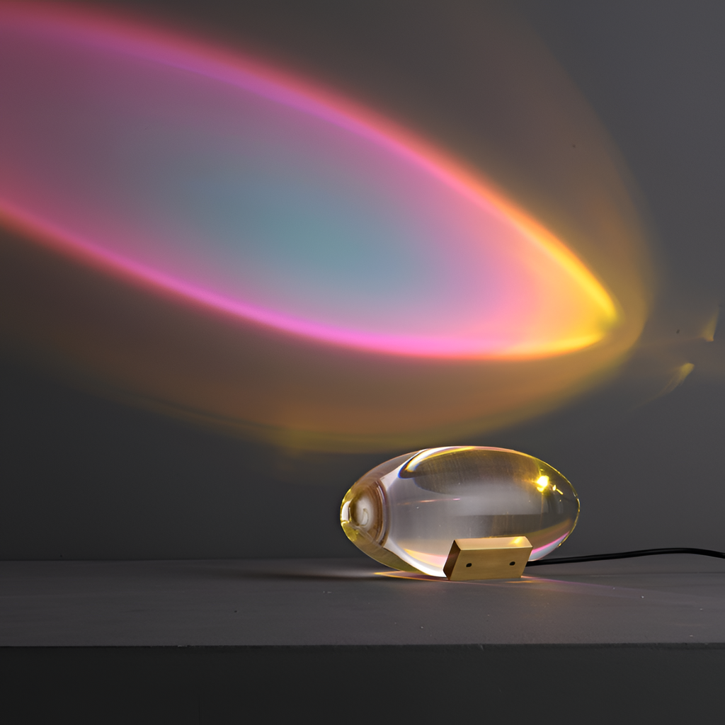 Oval Glasprojektion Projektor - Dekorativ Accent