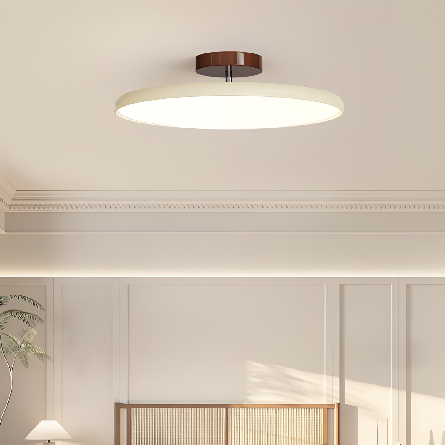 Minimalistisk Loftslampe med Disk-design - Kan dæmpes