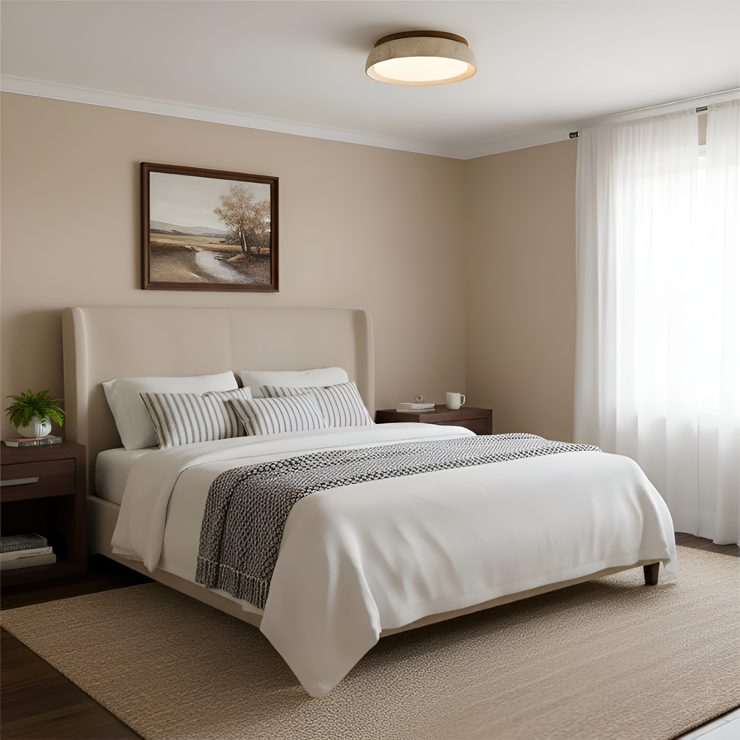 Travertine Minimalistisk Loftlampe - Dæmpbar