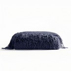 Grovstrikket Plaid Med Frynser - Minimalistisk