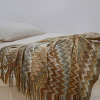 Bohemisk Frynser Chevron - Strikket Plaid