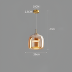 Røget Glas Pendellampe - Nordisk LED Hængelampe