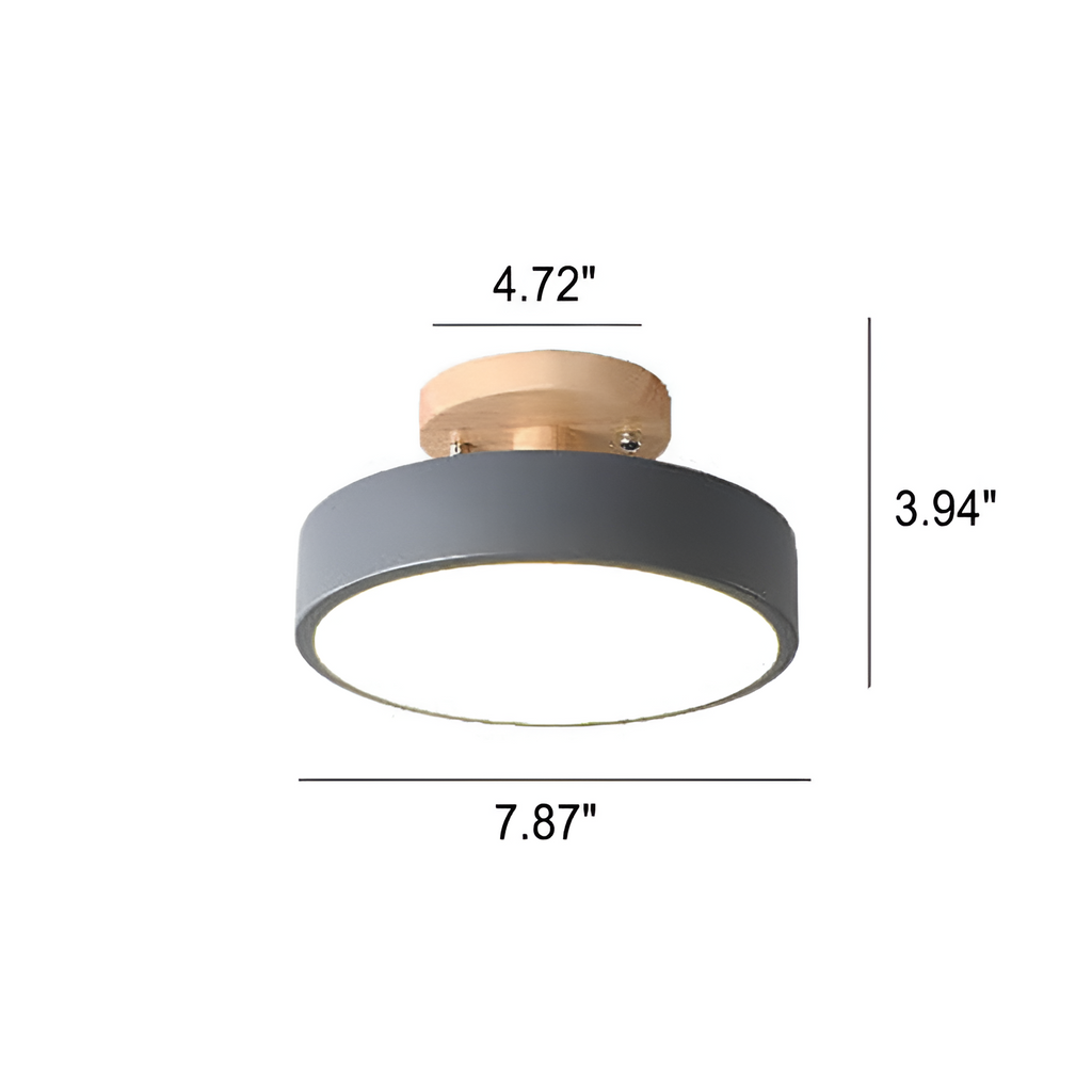 Træbase Nordisk Loftlampe - Minimalistisk