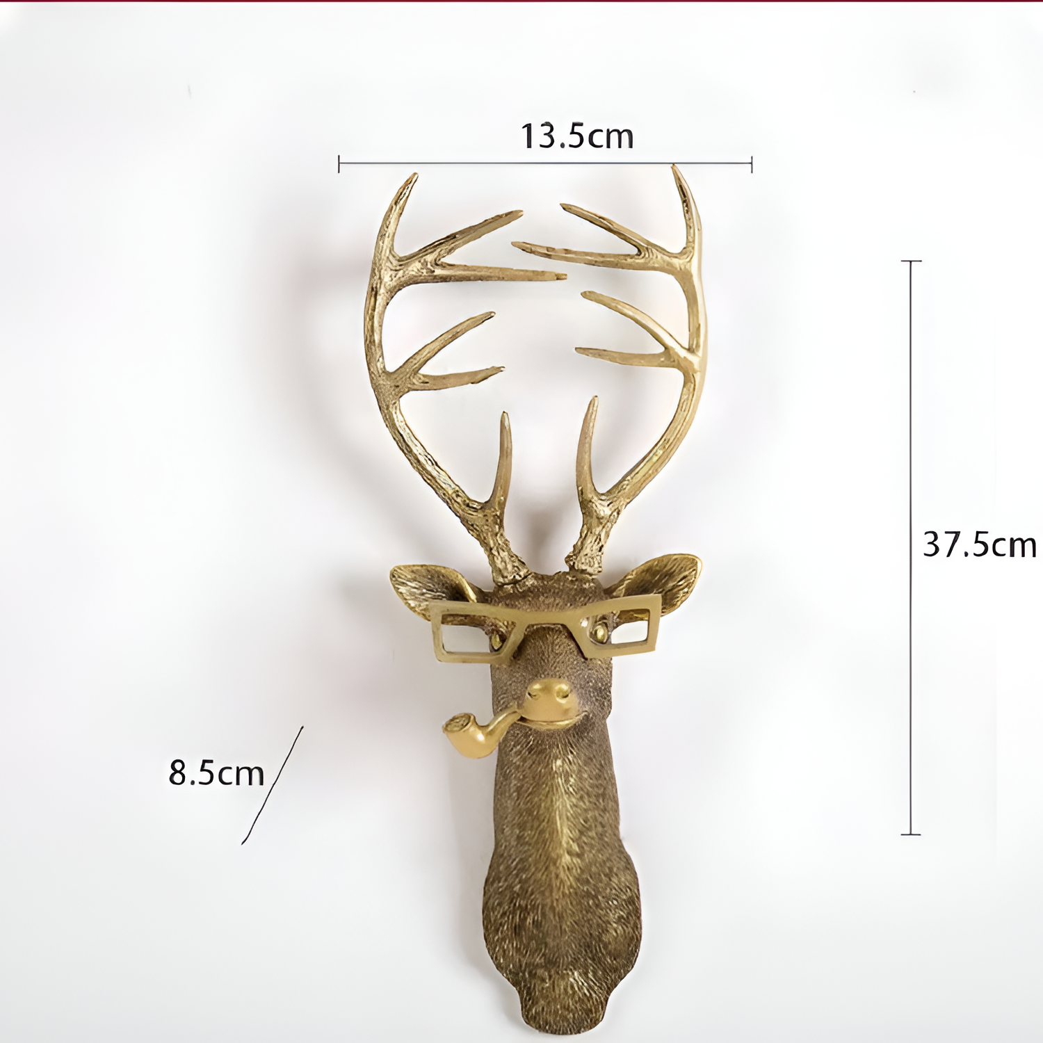 Det Gyldne Hoved Antikveret Dyr Finurlig  - Vægskulptur