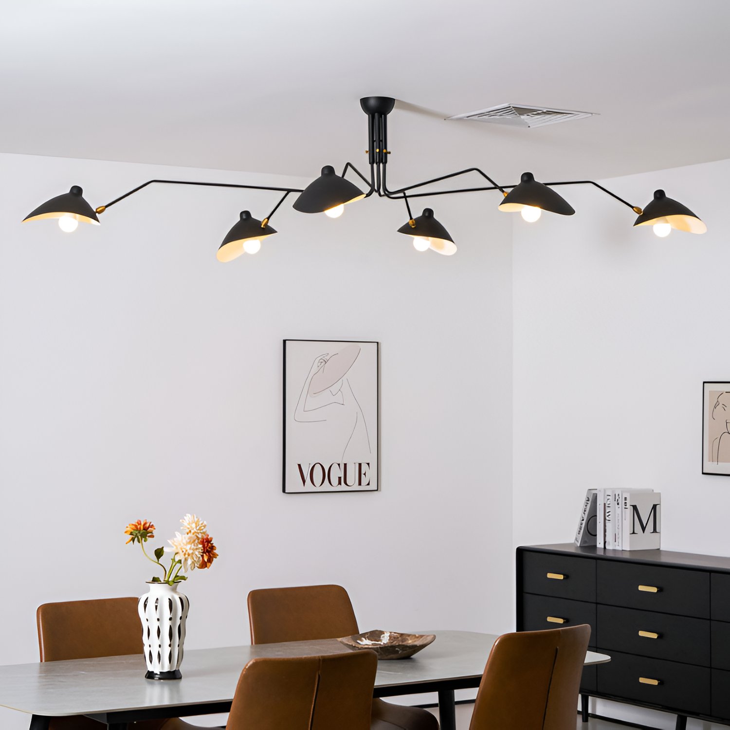 Moderne Lysekrone Med Flere Arme - Justerbar Belysning