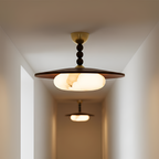 Skulpturel Alabast Loftlampe - Moderne