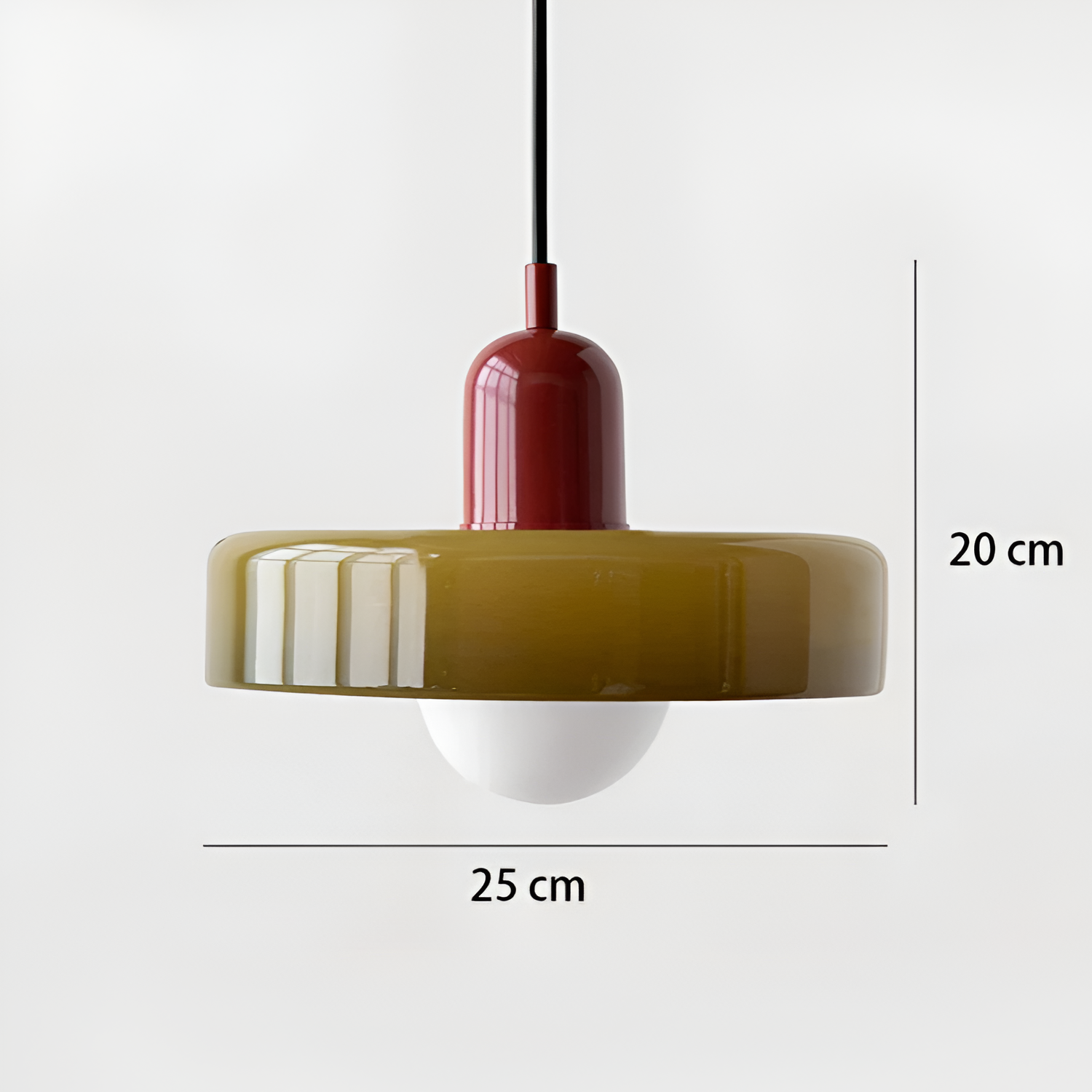 Nordisk retro-pendel i glas – farverig belysning