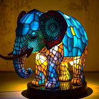 Mosaik Glas Dyrelampe Bordpynt - Moderne