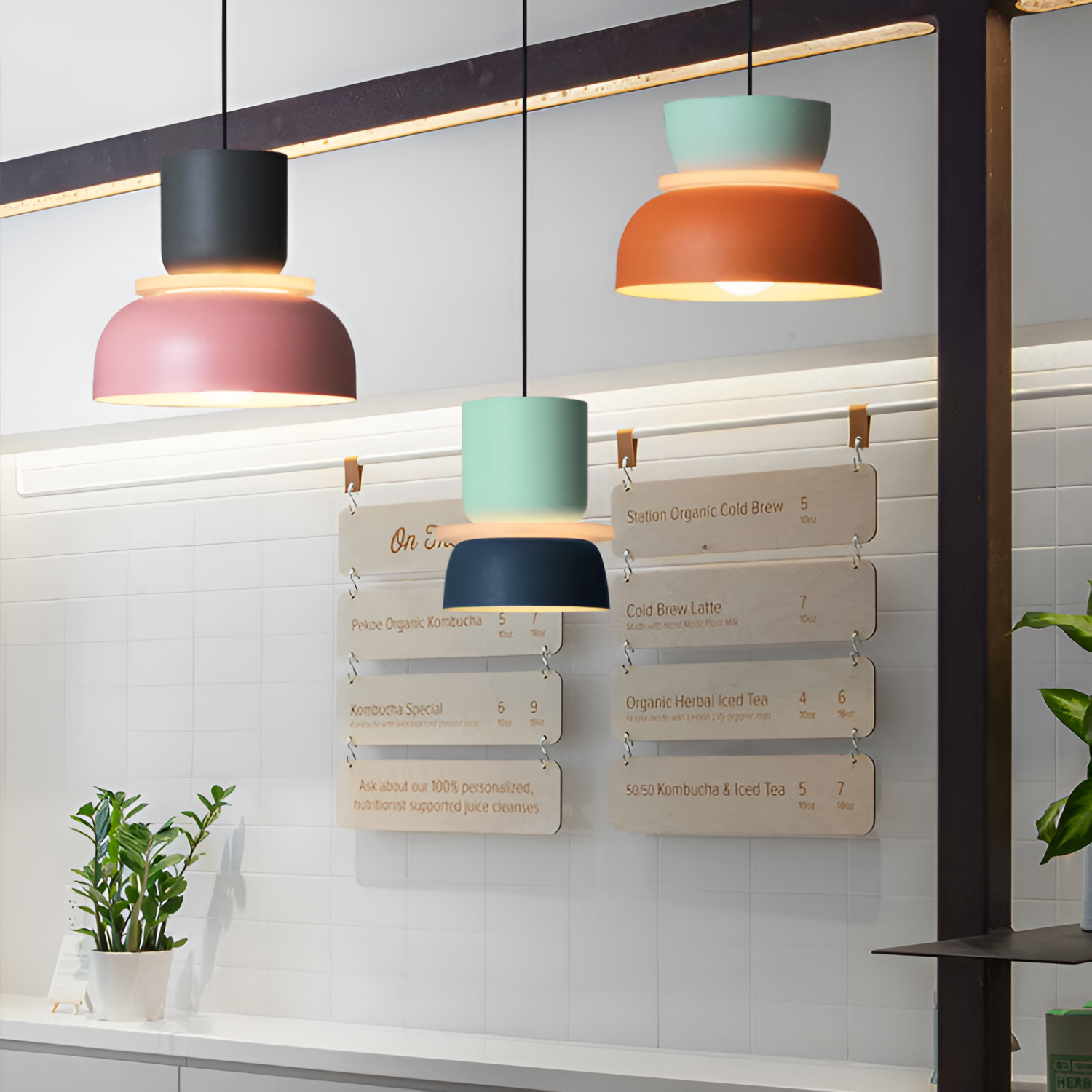 Moderne Pendellampe - Farverig Geometrisk Hængelampe