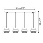 Tekstureret Minimalistisk Multi-lampe Pendel – Industriel