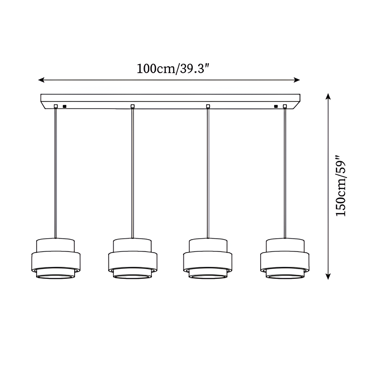 Tekstureret Minimalistisk Multi-lampe Pendel – Industriel