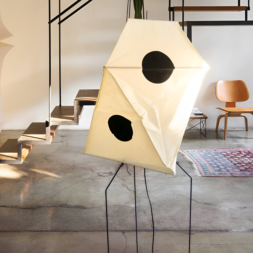Geometrisk Papirlampe i Washi - Minimalistisk