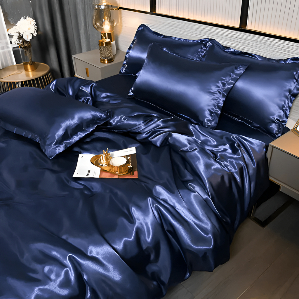 Sengetøjssæt i silke – med blank overflade for optimal komfort