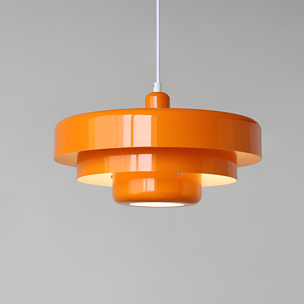 Vintage rund pendel i flere lag af metal – nordisk stil
