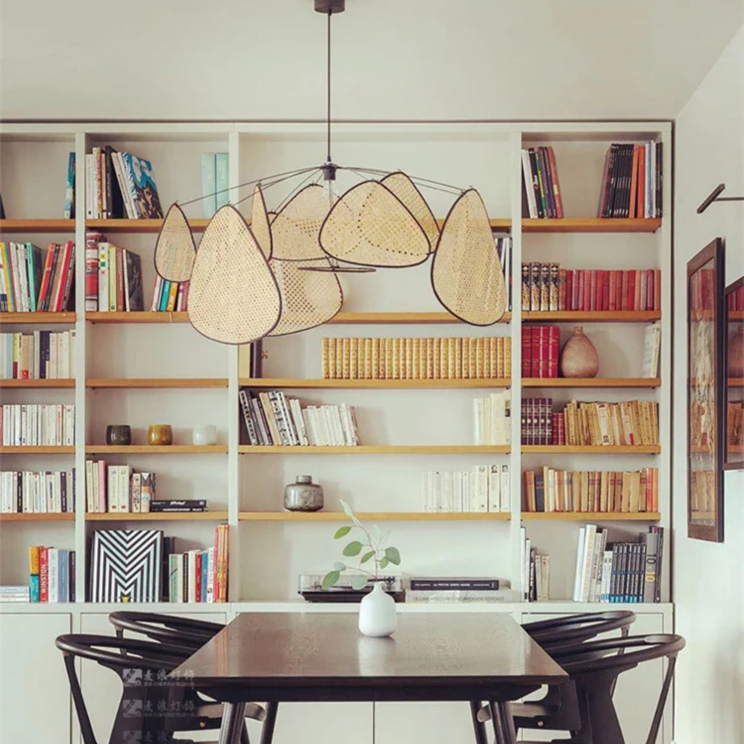 Rattan-Inspireret Pendellampe - Moderne Boho Loftsbelysning