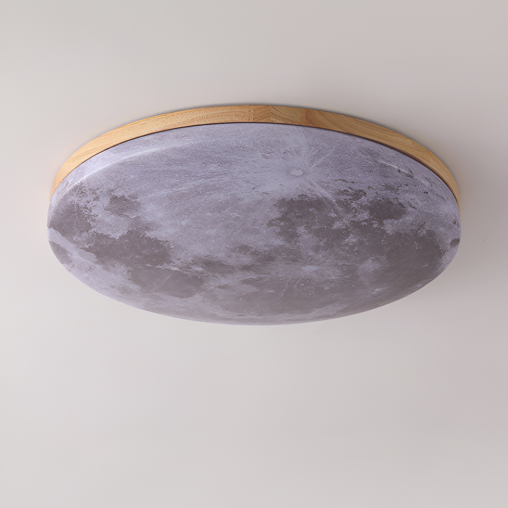 Minimalistisk loftslampe i måneform – indbygget