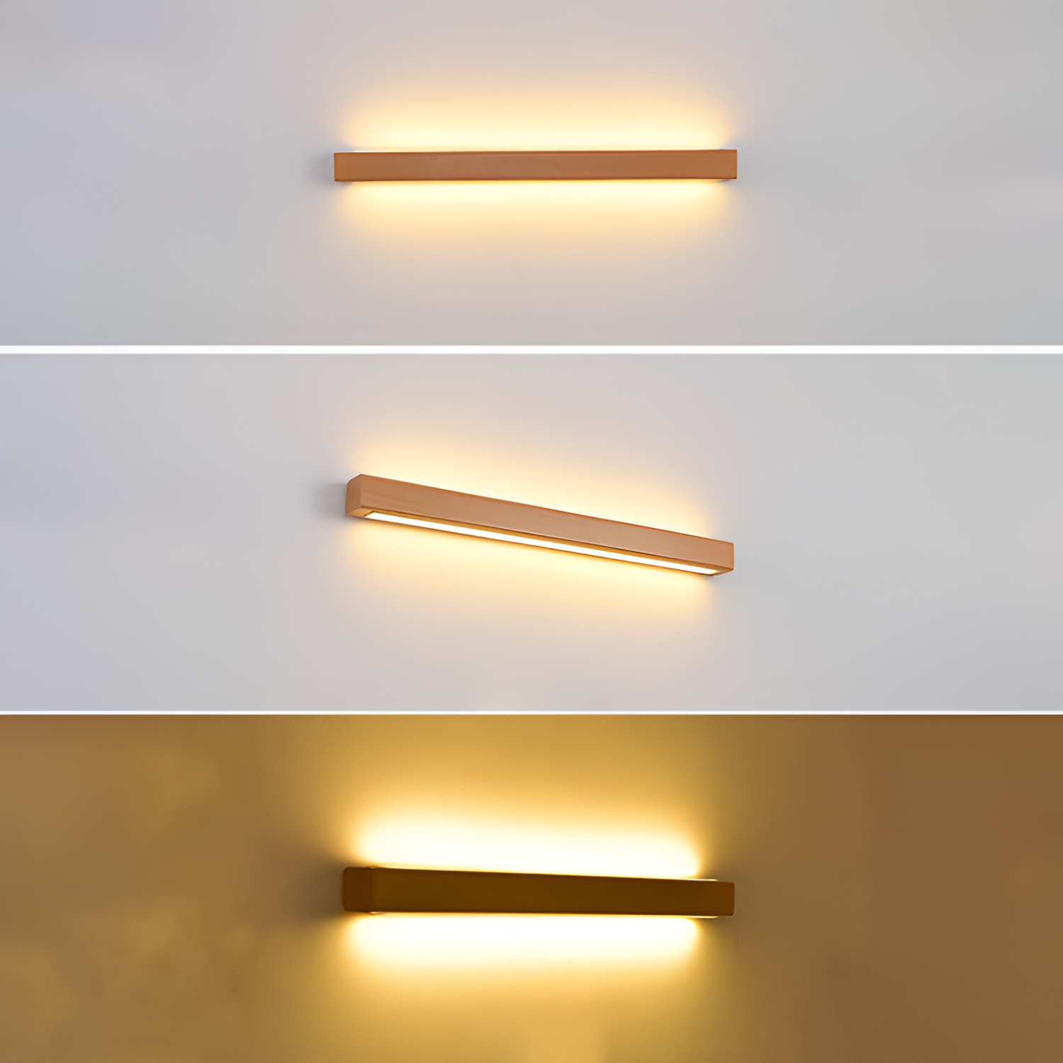 Væglampe i massivt træ med LED-lys - japansk stil