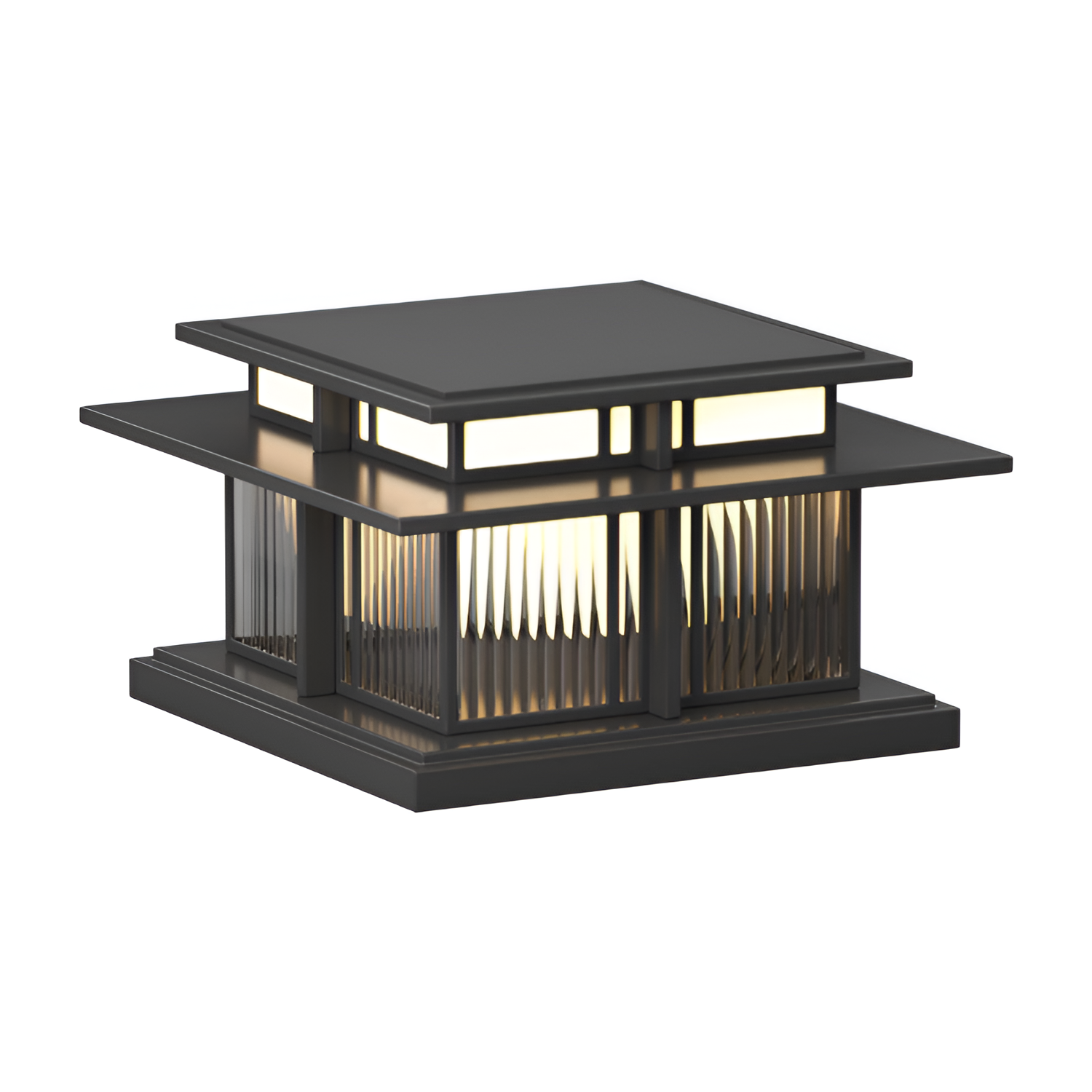 Zen-stil Solcellelampe til Søjle - Minimalistisk