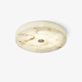 Rund Alabaster Loftlampe – mosaik sneflokkesten